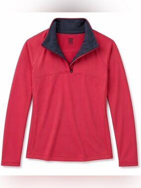 Title Nine NWT Quarter Zip Athletic Fleece Pullover Pink Small Athleisure